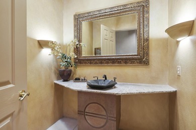 Stunning custom home built by Fox Brothers, sits on an elevated on Bermuda Dunes Country Club in California - for sale on GolfHomes.com, golf home, golf lot