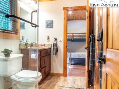 Stylishly Rustic cabin totally renovated in 2019. Great Room on Beech Mountain Club in North Carolina - for sale on GolfHomes.com, golf home, golf lot