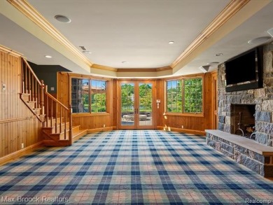 This exquisite French Country-inspired residence is situated on Forest Lake Country Club in Michigan - for sale on GolfHomes.com, golf home, golf lot