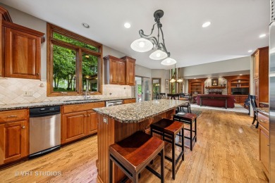 This EXQUISITE all-brick home is nestled on Signature Hole #3 of on Royal Fox Country Club in Illinois - for sale on GolfHomes.com, golf home, golf lot