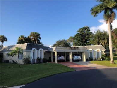 Enjoy a GOLF-COURSE VIEW from the privacy of your screened-in on Lehigh Resort Club in Florida - for sale on GolfHomes.com, golf home, golf lot