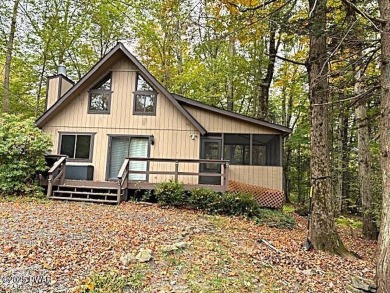 This simply sweet chalet getaway is nestled on a pretty forested on The Hideout Golf in Pennsylvania - for sale on GolfHomes.com, golf home, golf lot