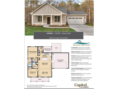 Brand New Construction: The Debut of the ''Juniper'' Cottage! on Monticello Golf Club At Savannah Lakes in South Carolina - for sale on GolfHomes.com, golf home, golf lot