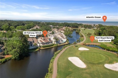 GORGEOUS lagoon to golf views from this renovated Fairway Winds on Port Royal Golf and Racquet Club in South Carolina - for sale on GolfHomes.com, golf home, golf lot