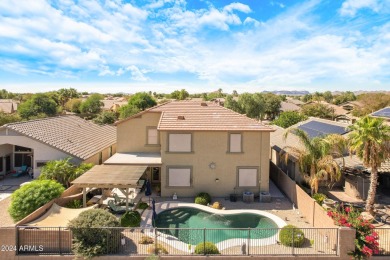 STUNNING GOLF COURSE HOME WITH MOUNTAIN VIEWS, HEATED POOL, AND on The Golf Club At Johnson Ranch in Arizona - for sale on GolfHomes.com, golf home, golf lot