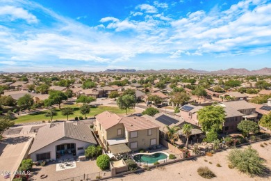 STUNNING GOLF COURSE HOME WITH MOUNTAIN VIEWS, HEATED POOL, AND on The Golf Club At Johnson Ranch in Arizona - for sale on GolfHomes.com, golf home, golf lot