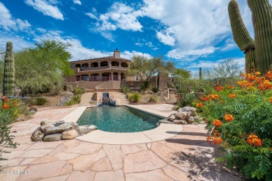 Like two homes in one! Sensational city light and mountain views on Desert Mountain Club - Apache Golf Course in Arizona - for sale on GolfHomes.com, golf home, golf lot