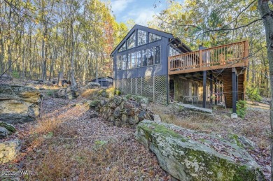 Contemporary Home with Spectacular Lake & Golf Course on Lords Valley Country Club, Inc in Pennsylvania - for sale on GolfHomes.com, golf home, golf lot