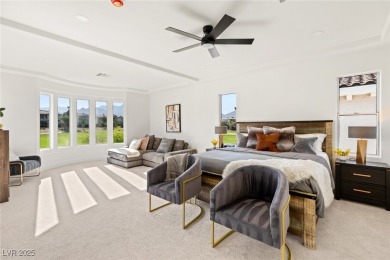 Perched on an elevated lot with panoramic golf and Red Rock on Red Rock Country Club in Nevada - for sale on GolfHomes.com, golf home, golf lot