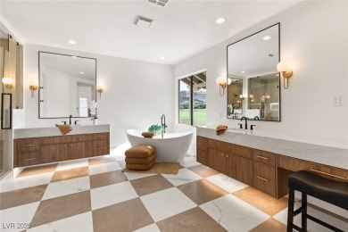 Perched on an elevated lot with panoramic golf and Red Rock on Red Rock Country Club in Nevada - for sale on GolfHomes.com, golf home, golf lot
