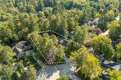 At the end of a quiet, wooded cul-de-sac in gated Governors on Governors Club in North Carolina - for sale on GolfHomes.com, golf home, golf lot