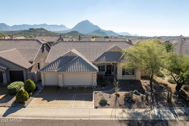 Nestled in Troon North's Echo Ridge, this residence boasts an on Troon Country Club in Arizona - for sale on GolfHomes.com, golf home, golf lot