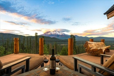 Sentinel Retreat rises boldly from its ridge-top setting above on Mount Shasta Resort in California - for sale on GolfHomes.com, golf home, golf lot