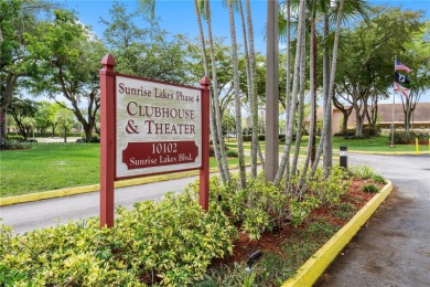 55+ Updated 2-bed/2-bath Condo W/ Full Impact Windows Front And on Sunrise Lakes Phase III in Florida - for sale on GolfHomes.com, golf home, golf lot