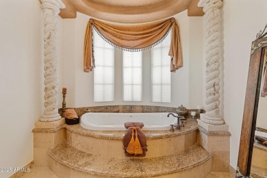 Tuscan charm meets desert living in this stunning 4 bed, 4.5 on Estrella Mountain Ranch Golf Course in Arizona - for sale on GolfHomes.com, golf home, golf lot