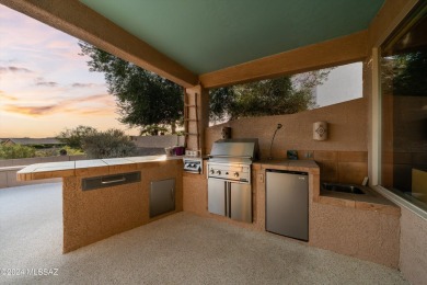 This stunning desert home with separate casita plus a den on Saddlebrooke Golf Course in Arizona - for sale on GolfHomes.com, golf home, golf lot