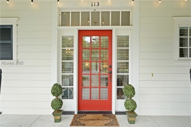 Coastal-chic golf cottage in the private, gated golf community on Berkeley Hall Golf Club in South Carolina - for sale on GolfHomes.com, golf home, golf lot