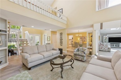 This home has soaring ceilings & a wall of 2-story windows on Bear Creek Golf Course and Club in South Carolina - for sale on GolfHomes.com, golf home, golf lot