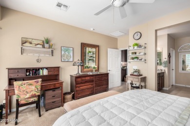 Custom lead glass entry sets the tone for this stunning duet on  in Arizona - for sale on GolfHomes.com, golf home, golf lot