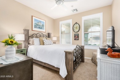 Custom lead glass entry sets the tone for this stunning duet on  in Arizona - for sale on GolfHomes.com, golf home, golf lot