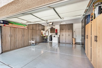 Custom lead glass entry sets the tone for this stunning duet on  in Arizona - for sale on GolfHomes.com, golf home, golf lot