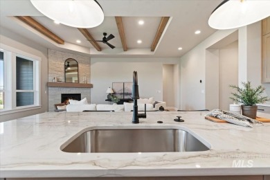This beautifully designed modern farmhouse backs up to the golf on Falcon Crest Golf Club in Idaho - for sale on GolfHomes.com, golf home, golf lot
