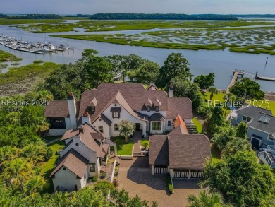 One of one. Welcome home to 1 Cedar, a deep-water sanctuary on Moss Creek Golf Club in South Carolina - for sale on GolfHomes.com, golf home, golf lot