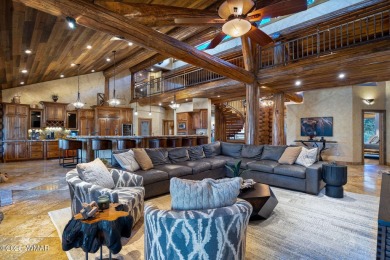 MAGNIFICENT, TURN-KEY FURNISHED FULL LOG CABIN, BACKING NATIONAL on Torreon Golf Club in Arizona - for sale on GolfHomes.com, golf home, golf lot