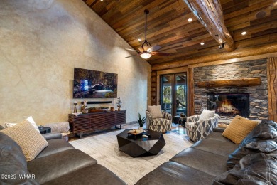 MAGNIFICENT, TURN-KEY FURNISHED FULL LOG CABIN, BACKING NATIONAL on Torreon Golf Club in Arizona - for sale on GolfHomes.com, golf home, golf lot