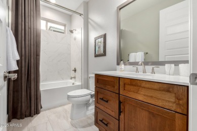 This beautiful Tesoro model is nearly new and is situated on a on Tuscany Falls At Pebble Creek in Arizona - for sale on GolfHomes.com, golf home, golf lot