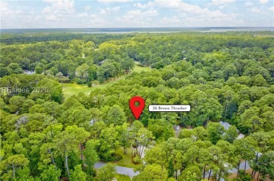 Estate Sale. Full size wooded homesite with golf views behind on Dolphin Head Golf Club in South Carolina - for sale on GolfHomes.com, golf home, golf lot