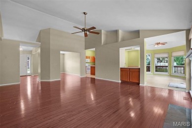 The curb appeal of this spacious O'Fallon ranch home is on The Falls Golf Club in Missouri - for sale on GolfHomes.com, golf home, golf lot