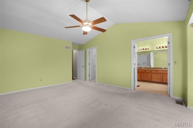 The curb appeal of this spacious O'Fallon ranch home is on The Falls Golf Club in Missouri - for sale on GolfHomes.com, golf home, golf lot