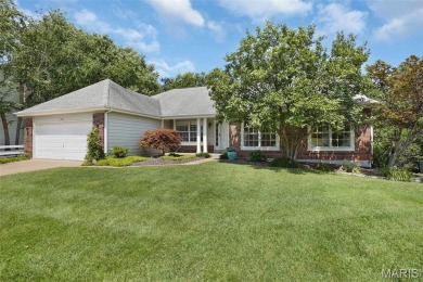 The curb appeal of this spacious O'Fallon ranch home is on The Falls Golf Club in Missouri - for sale on GolfHomes.com, golf home, golf lot