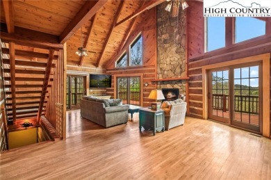 Views abound in this well-maintained log home in the desirable on Blowing Rock Country Club in North Carolina - for sale on GolfHomes.com, golf home, golf lot