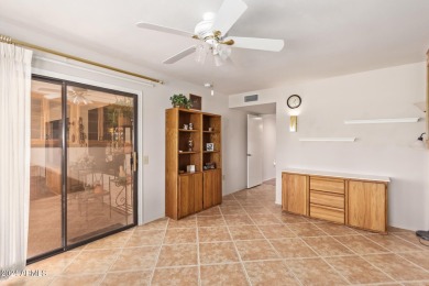 Step into this spacious, sun-soaked 3-bedroom, 2-bath San Simeon on Stardust Golf Course in Arizona - for sale on GolfHomes.com, golf home, golf lot