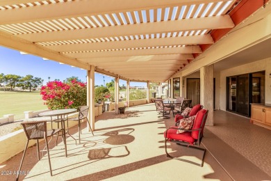 Step into this spacious, sun-soaked 3-bedroom, 2-bath San Simeon on Stardust Golf Course in Arizona - for sale on GolfHomes.com, golf home, golf lot