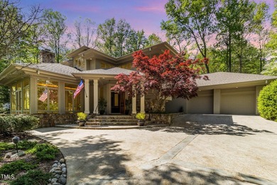 Luxury estate on a private 1.7 acre lot with gentle upslope on Governors Club in North Carolina - for sale on GolfHomes.com, golf home, golf lot