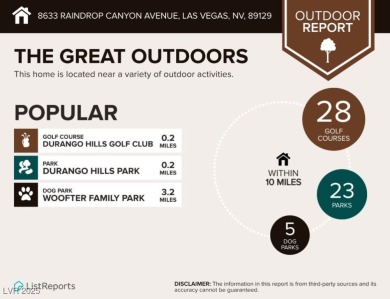 Beautiful 5 bedroom home with golf course view, offering the on Durango Hills Golf Club in Nevada - for sale on GolfHomes.com, golf home, golf lot