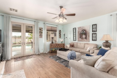 Discover this stunning single-story home in the coveted Johnson on The Golf Club At Johnson Ranch in Arizona - for sale on GolfHomes.com, golf home, golf lot