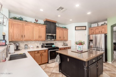 Discover this stunning single-story home in the coveted Johnson on The Golf Club At Johnson Ranch in Arizona - for sale on GolfHomes.com, golf home, golf lot