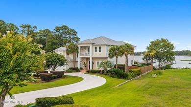 Luxury waterfront property like no other! This home blends on Rivers Edge Golf Club in North Carolina - for sale on GolfHomes.com, golf home, golf lot