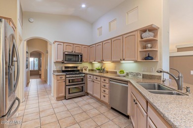 This beautiful golf home has an east-facing patio and a great on Tuscany Falls At Pebble Creek in Arizona - for sale on GolfHomes.com, golf home, golf lot