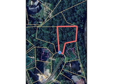 Wooded lot, perfect for building in a quiet cul de sac on Carolina Trace Country Club in North Carolina - for sale on GolfHomes.com, golf home, golf lot