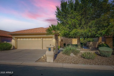 Check out this lovely expanded Hermosa plan on a cool, shady lot on Ironwood Golf Club in Arizona - for sale on GolfHomes.com, golf home, golf lot