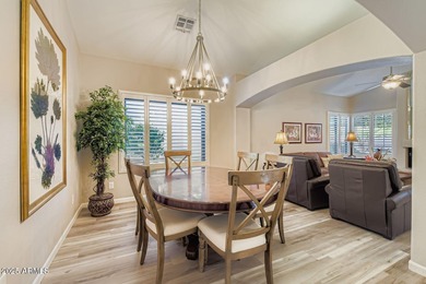 Check out this lovely expanded Hermosa plan on a cool, shady lot on Ironwood Golf Club in Arizona - for sale on GolfHomes.com, golf home, golf lot