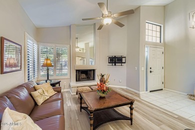 Check out this lovely expanded Hermosa plan on a cool, shady lot on Ironwood Golf Club in Arizona - for sale on GolfHomes.com, golf home, golf lot