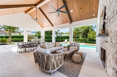 Spectacular Modern Farmhouse with light filled interior, high on Club at Pelican Bay Golf Course in Florida - for sale on GolfHomes.com, golf home, golf lot