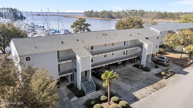 Enjoy stunning waterfront views from this charming 1 bedroom on Harbour Point Golf Club in North Carolina - for sale on GolfHomes.com, golf home, golf lot