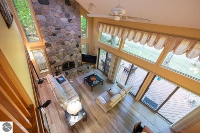 Tucked away in a private setting with frontage on the 13th hole on Schuss Mountain Golf Club in Michigan - for sale on GolfHomes.com, golf home, golf lot